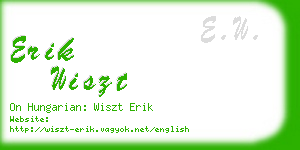 erik wiszt business card